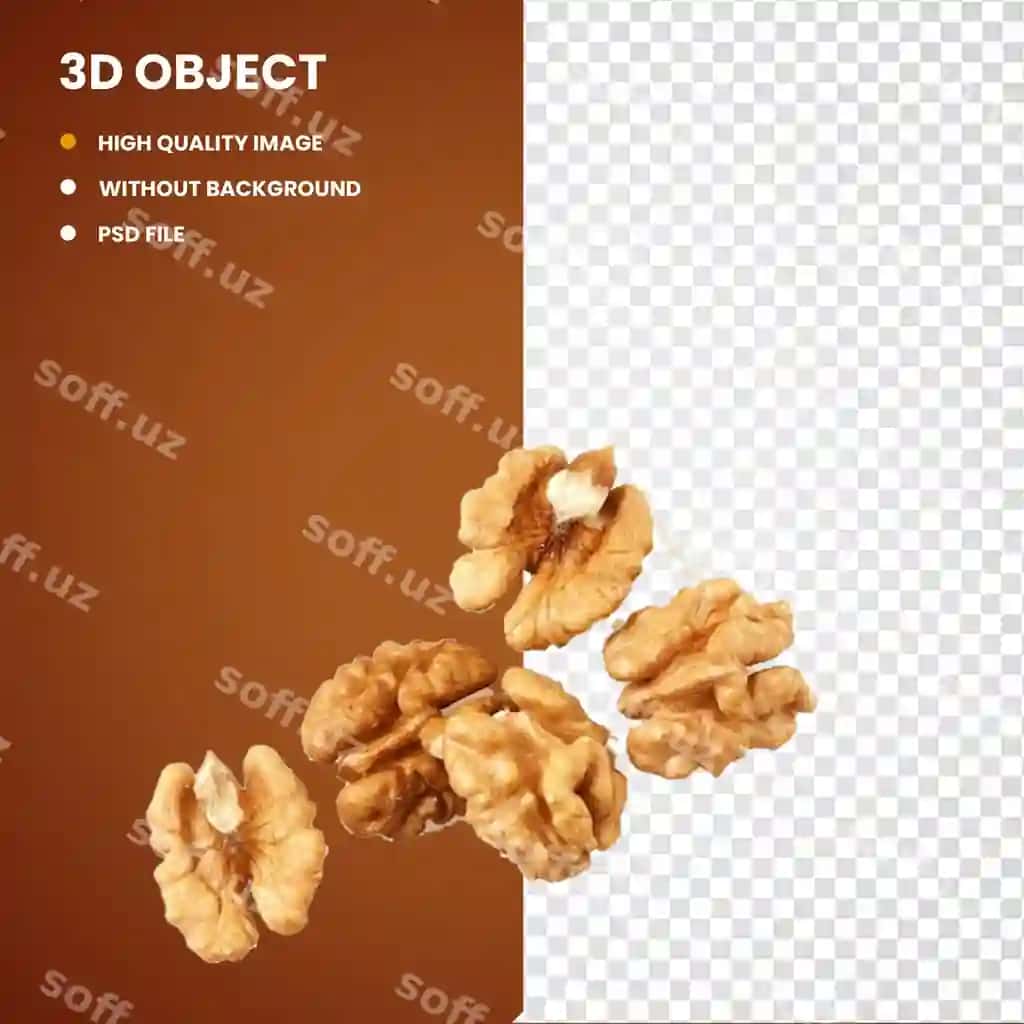 3d yong'oq yadrosi yong'oq krakeri mevali yong'oq oziq-ovqat ozuqasi | 3d walnut nucule nutcracker fruit walnut food nutrition