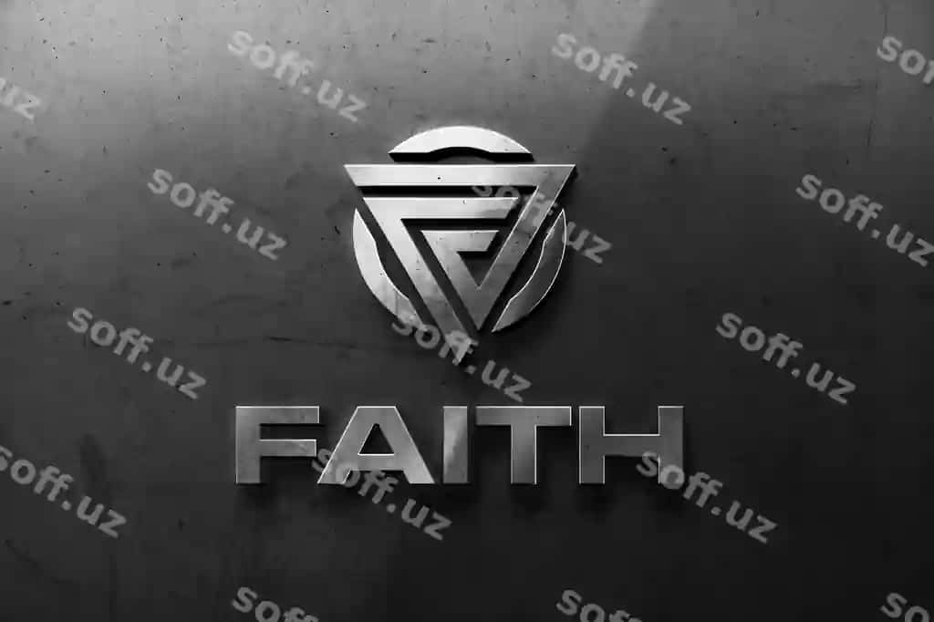 Realistik 3d logotip mockup devor | Realistic 3d logo mockup wall