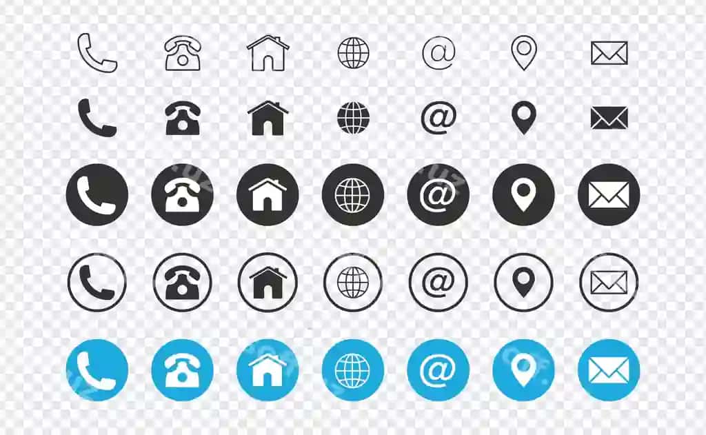 Veb piktogramma to'plami veb-sayt to'plami piktogramma kontakti tekis piktogramma sifatida ajratilgan | Web icon set website set icon contact as flat icon solid style isolated