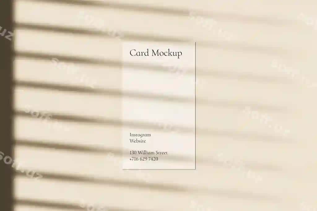 Karta namunasi oq qog'ozda ko'rsatilgan | Card mockup is shown white paper