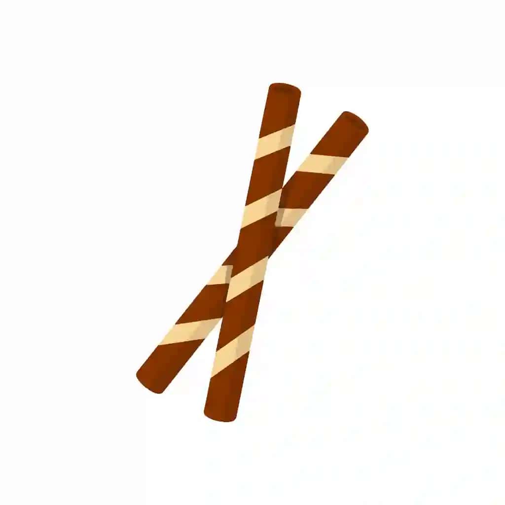 Gofretli rulonli vektor tasvir belgisi rangli | Wafer roll vector illustration icon colorful