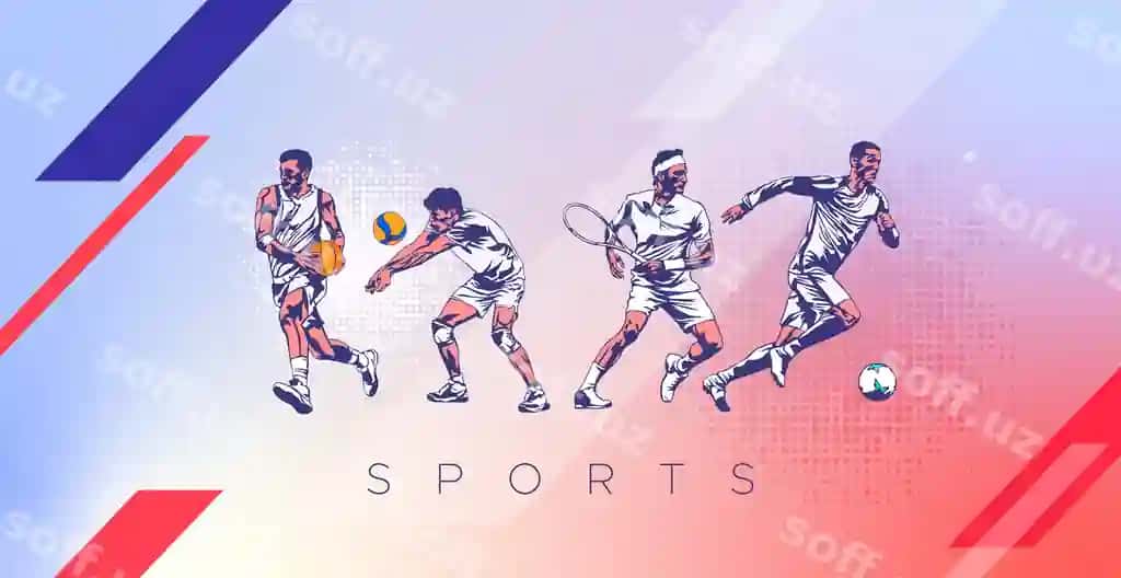 Baner shablon futbol basketbol tennis voleybol matç orqa foni | Banner template football basketball tennis volleyball match background