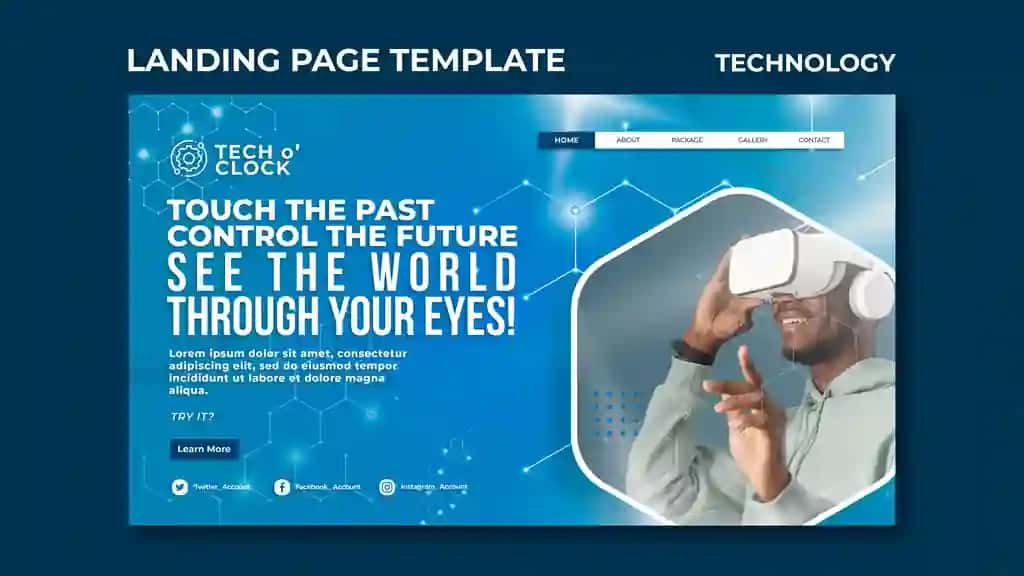 Texnologiya ochilish sahifasi shabloni | Technology landing page template
