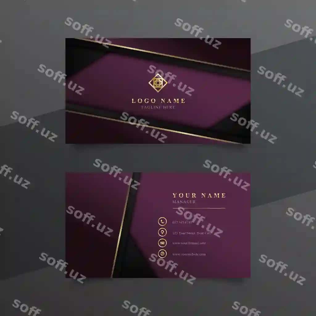 Professional va oqlangan vizitka shabloni | Professional elegant business card template