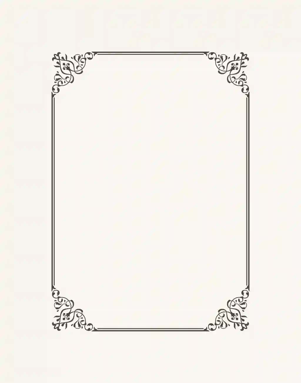 Vintage kalligrafik ramka | Vintage calligraphic frame