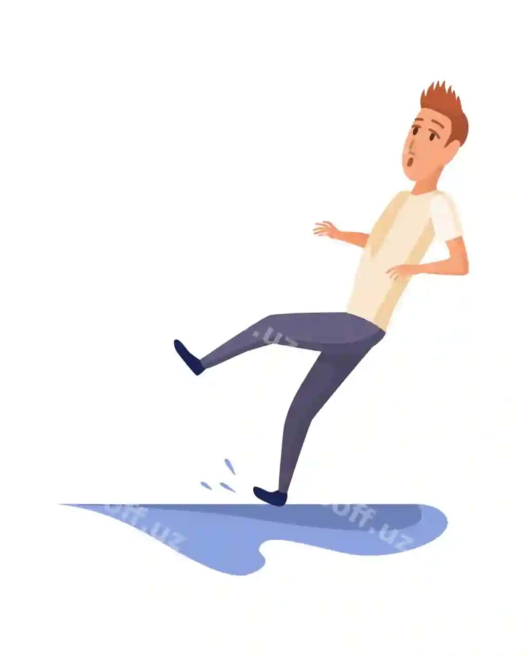 Tushadigan kishi tushadigan odamlar chunki slippage hodisasi yosh | Falling man falling down people because slipping accident young