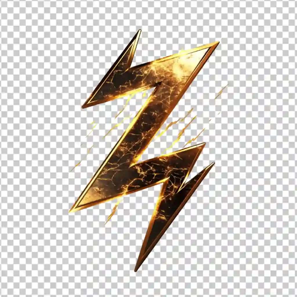 Momaqaldiroq shakli izolyatsiya qilingan shaffof fon | Thunder shape isolated transparent background