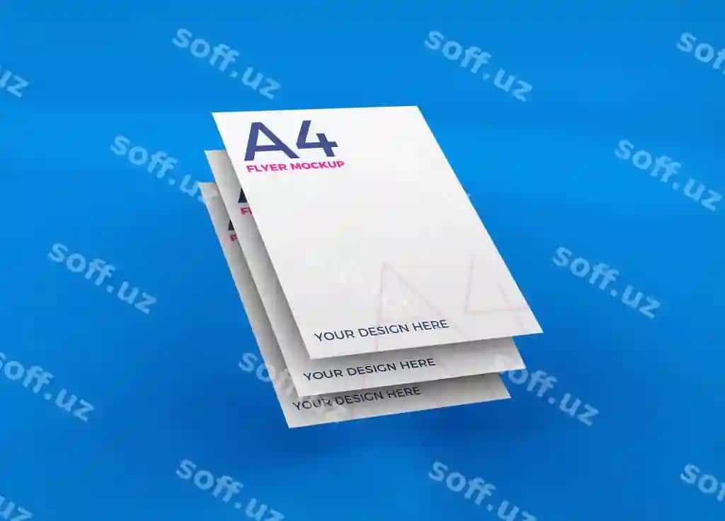 Flyer namuna dizayn 3D rendering | Flyer mockup design 3d rendering