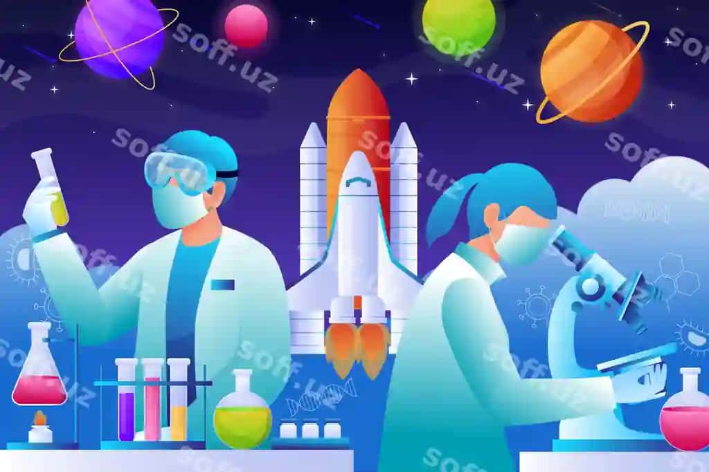 Gradient milliy ilm kuni illustratsiyasi | Gradient national science day illustration