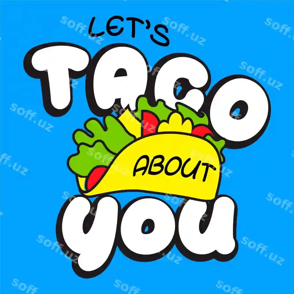 Muhokama qilamiz takos vektor | Lets talk about it tacos vector