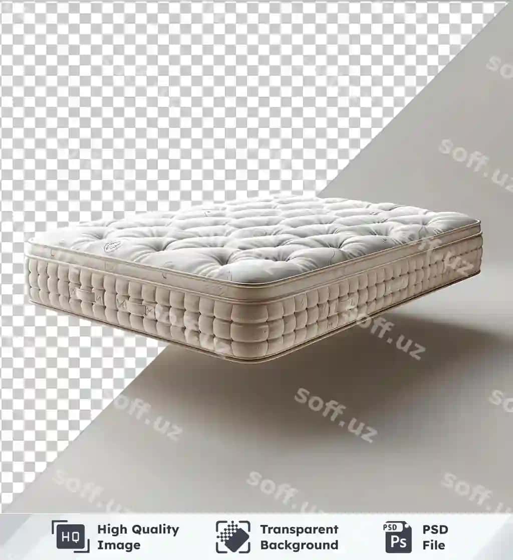 Shaffof psd rasm matrass shaffof fonda oq qatlam | Transparent psd picture mattress transparent background white floor