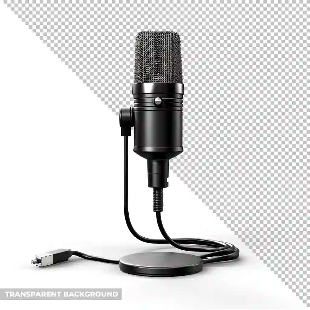 Psd mikrofon fonsiz izolyatsiya qilingan | Psd microphone isolated without background