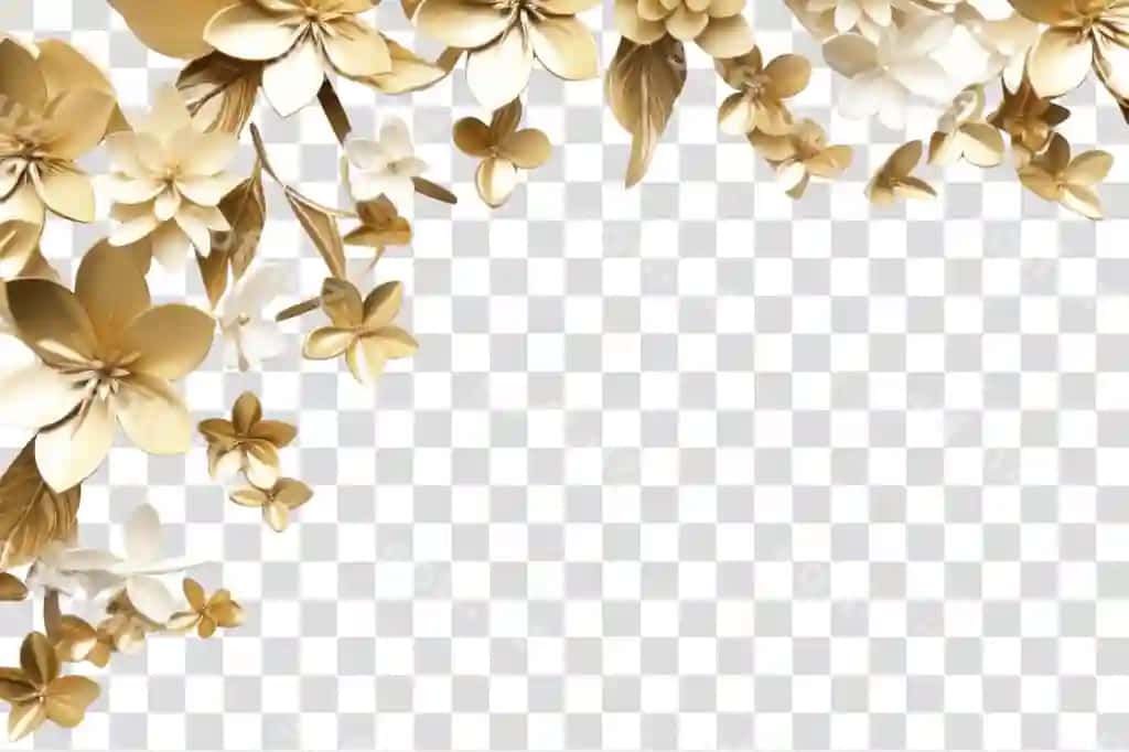 Png oltin gul orqa fonda naqsh gul qabığı | Png gold flowers backgrounds pattern petal