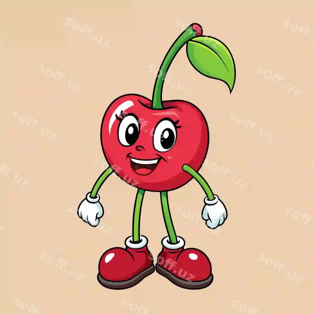 Yuzi yashil bargli multfilm qahramoni | Cartoon character with face green leaf it