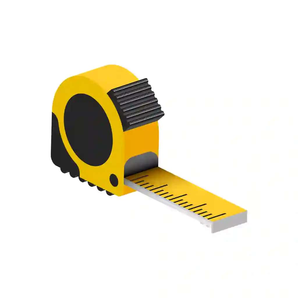 Yassi uslubdagi o'lchov tasmasi belgisi uskuna vektor tasviri | Measuring tape icon flat style measure equipment vector illustration
