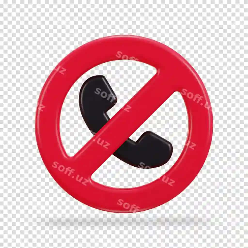 Telefon qo'ng'iroq taqiqlanmagan ikonasi — qizil ramka, oq fondaan. | No phone sign red sign white background forbidden call vector icon