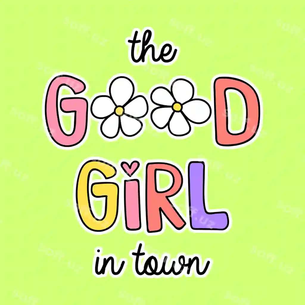 Yaxshi Qiz Shahri rangli bosma | Good girl town colorful print