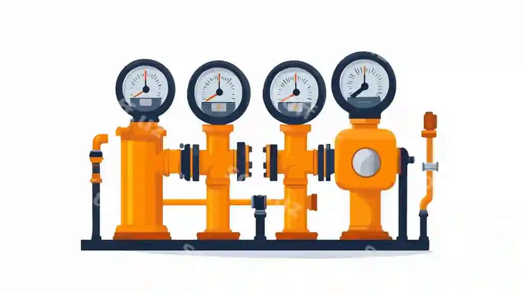 Gaz o'lchovchi hisoblovchi vektor illustratsiyasi | Gas meter counting vector illustration