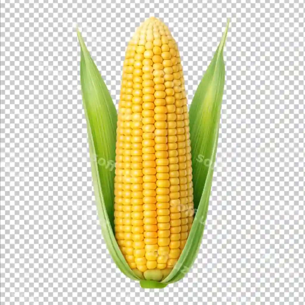 Mays boshi ajraltirilgan shaffof orqa fonda | Corn cob isolated transparent background