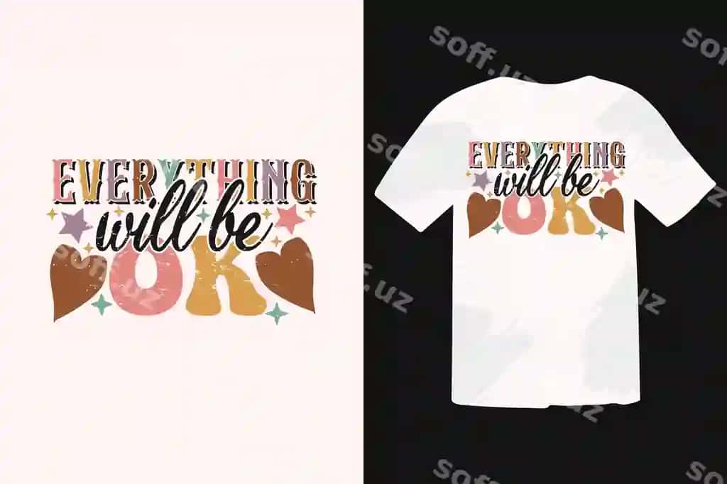 Motivatsion retro futbolka dizayni ijobiy so'zlar retro vantage futbolkasi | Motivational retro tshirt design positive quotes retro vantage tshirt