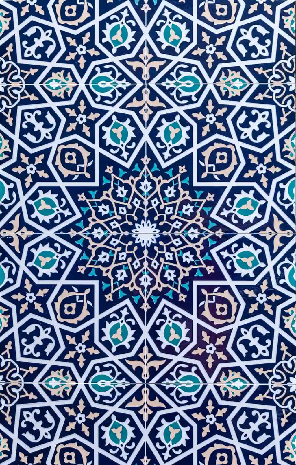 O'zbekistondan koshinli fon sharqona bezaklar | Tiled background oriental ornaments from uzbekistan