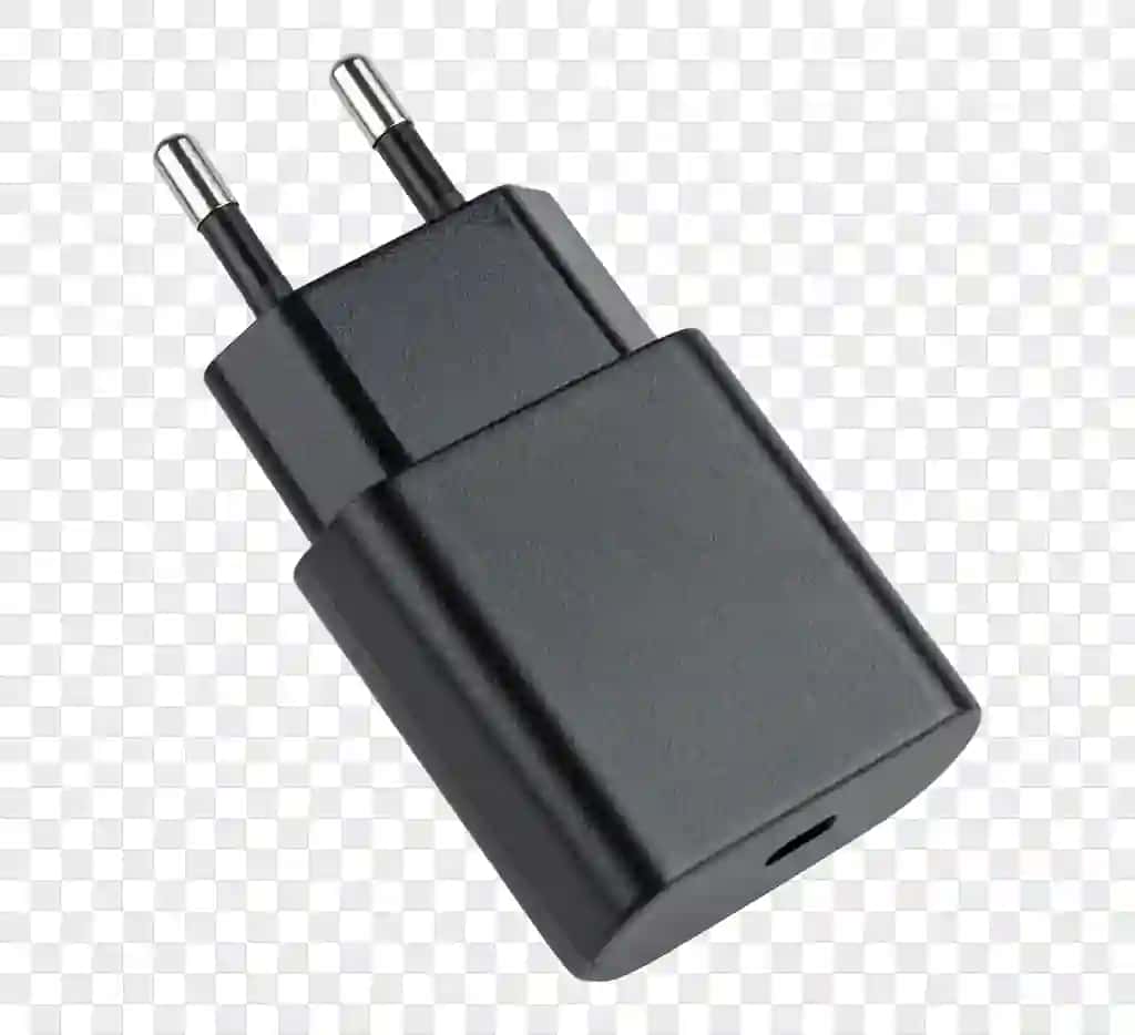 Qora yevropa devor zaryadlovchi adapteri | Black european wall charger adapter