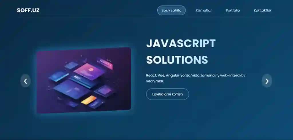 landing page blue vercion