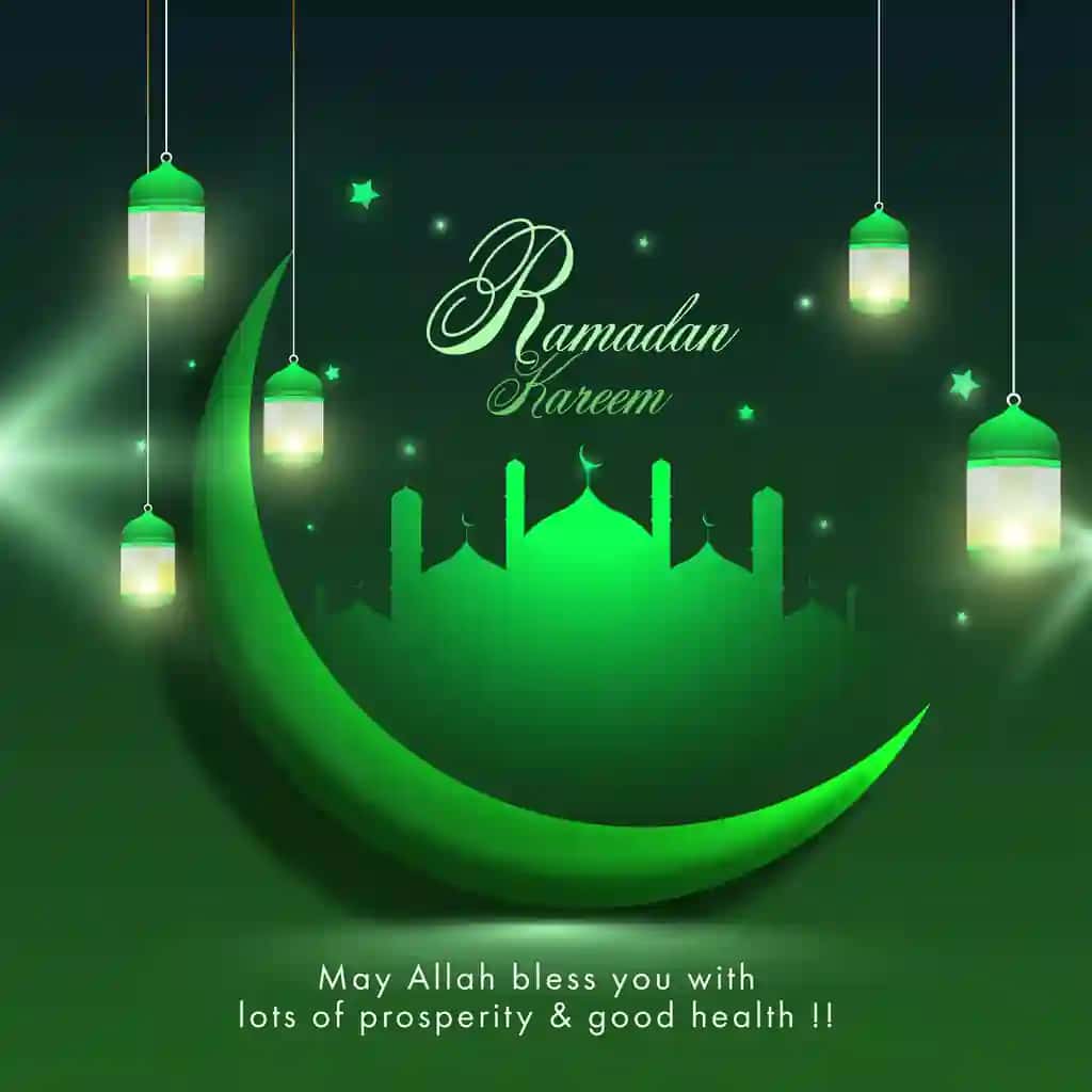 Islomning muqaddas oyi Ramazon kareem tushunchasi osilgan yoritilgan | Islamic holy month ramadan kareem concept with hanging illuminated