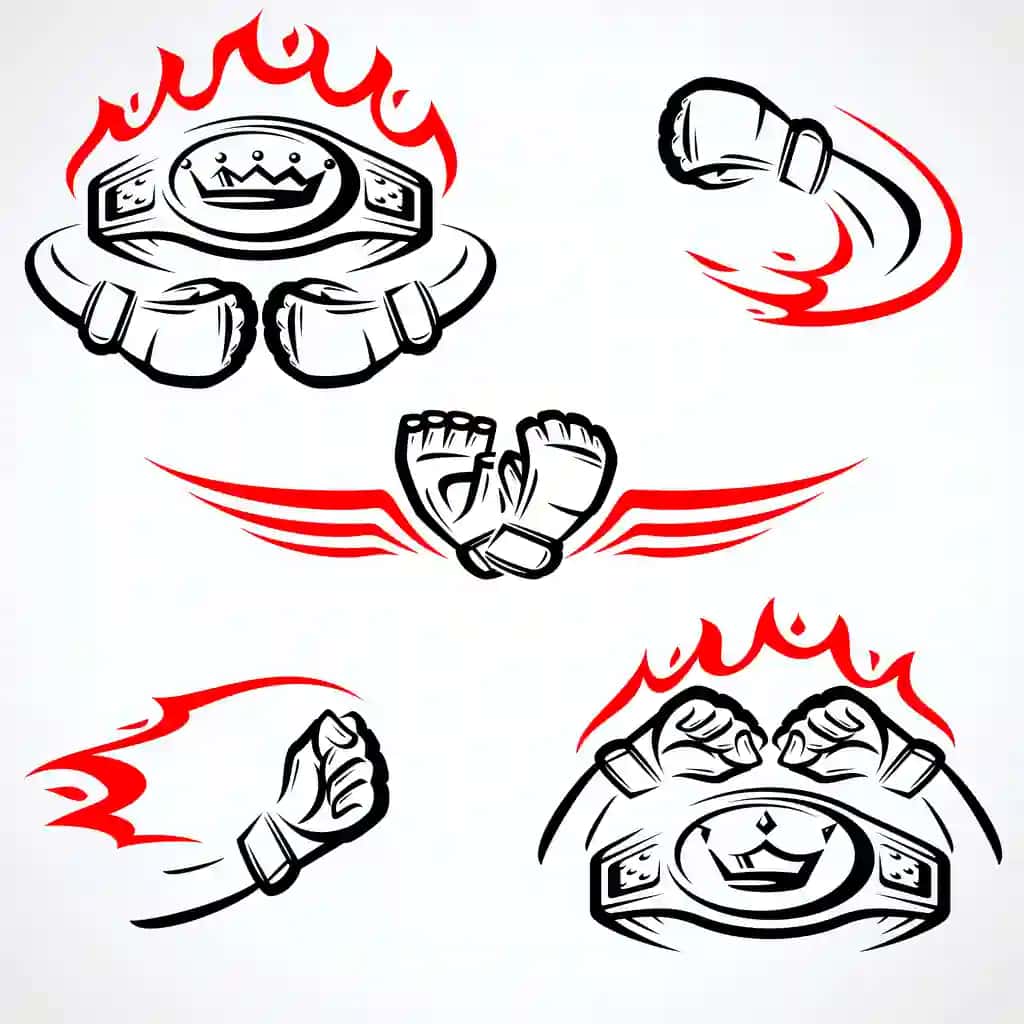 Jang mma piktogramma to'plami elementi jang vektori | Fight mma icon set collection element fight vector