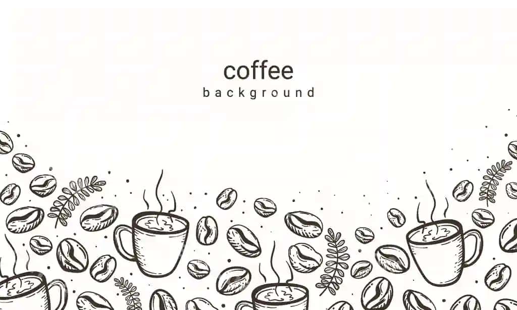 Qahva loviyalari kofe kubogi foni | Coffee beans coffee cup background