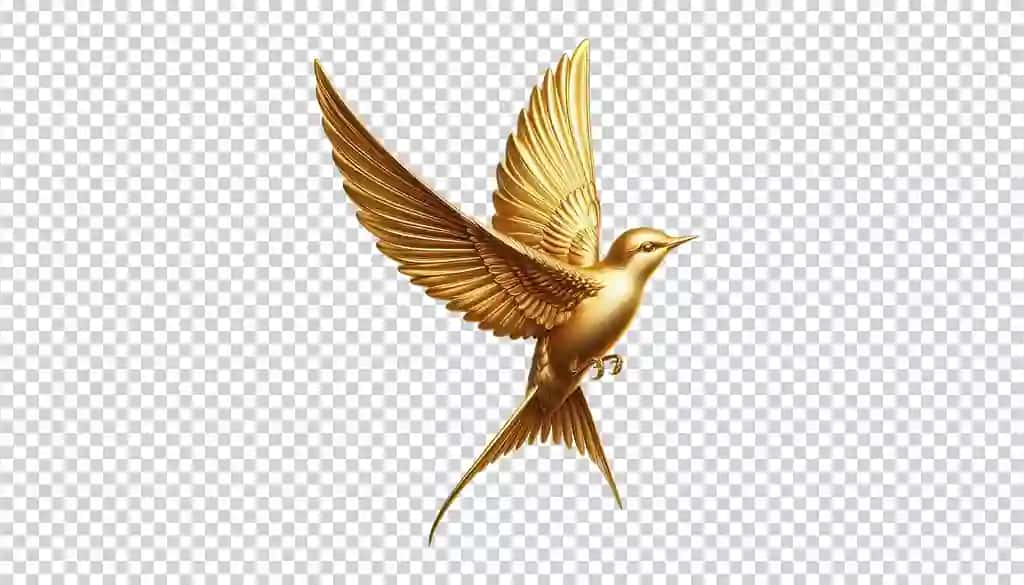 Keng qanotli uchayotgan oltin qush | Soaring golden bird with broad wings