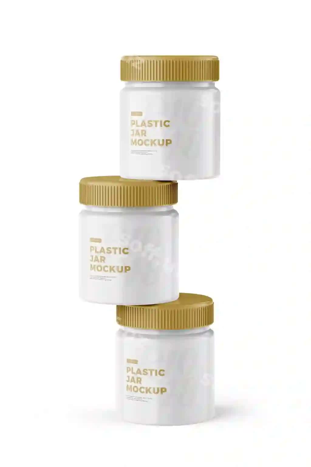 Plastik banka namunalar to'plami mahsulot taklifotlari | Plastic jar mockup set product presentations