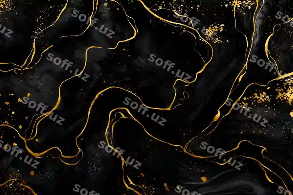 Qora oltin marmar fon | Black golden marble background