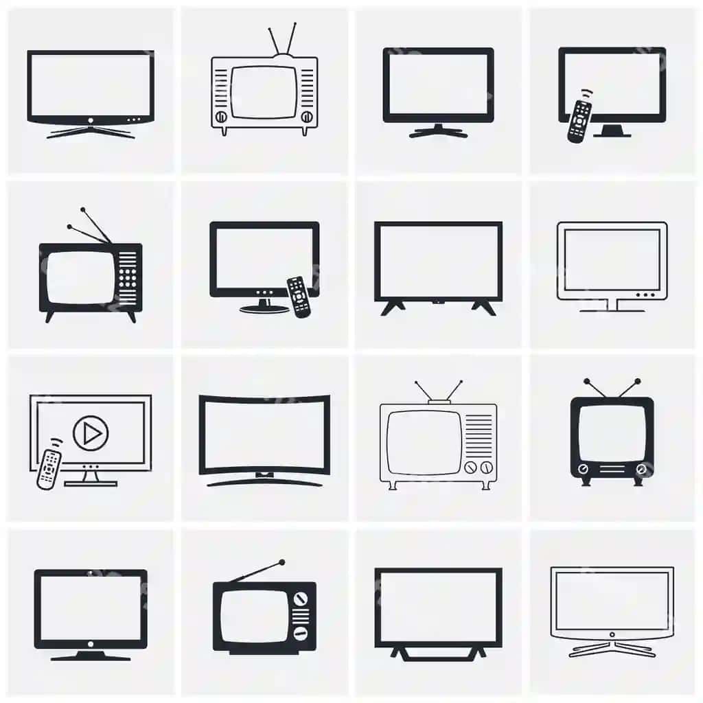 Zamonaviy retro TV ikonkalar | Modern retro tv icons