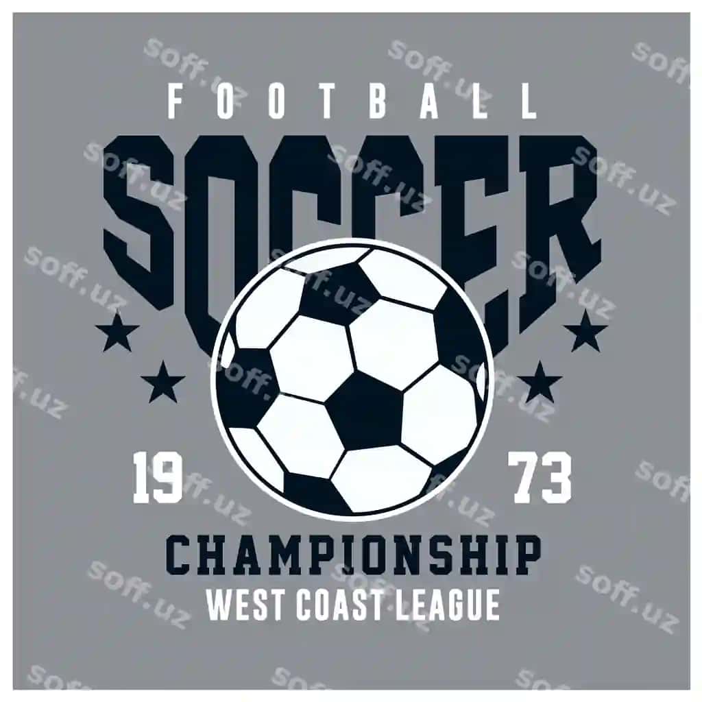 Futbolka dizayni futbol chempionati vintaj illustratsiyasi | T shirt design football soccer championship vintage illustration