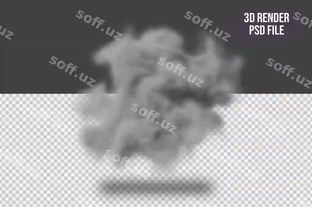 3d renderlama tülki bulut ayrilgan fon | 3d render smoky cloud isolated