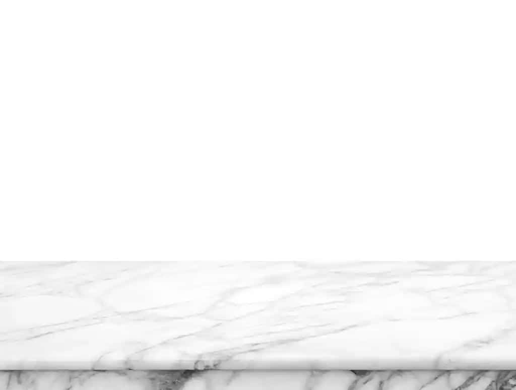 Mavhum tabiiy teksturali marmar zamin oq g'isht devor fon ustki ko'rinishi marmar stol | Abstract natural texture marble floor white brick wall backdrop top view marble table