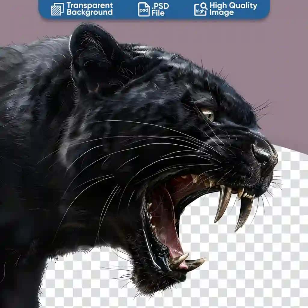 Yovvoyi hayvon diqqat markazida tajovuzkor yarim tana qora pantera | Wild animal focus close up agressive half body black panther