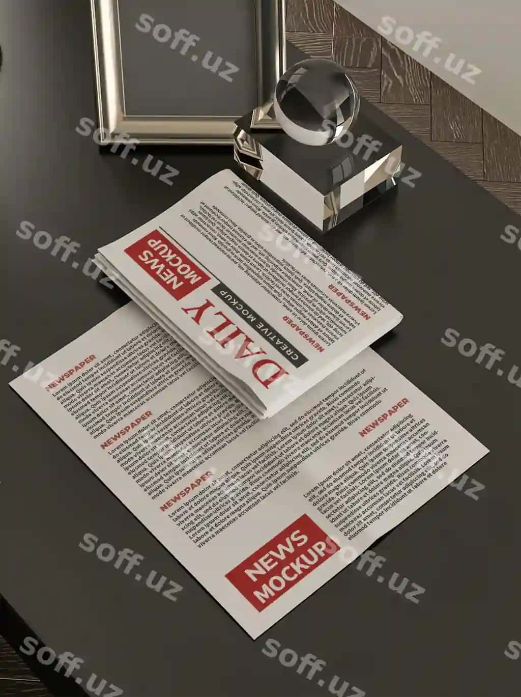Kundalik gazeta maketi shabloni | Daily newspaper mockup template