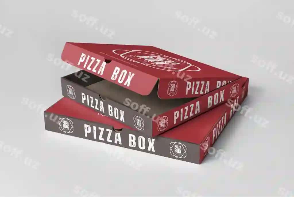 Pitsa qutisi namunasi | Pizza box mockup