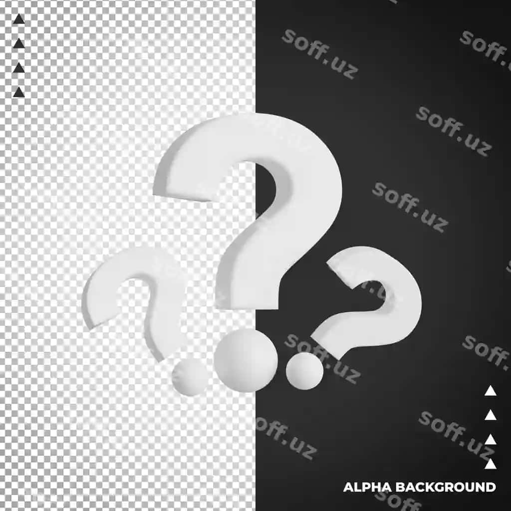 3d savol belgisi | 3d question mark 2