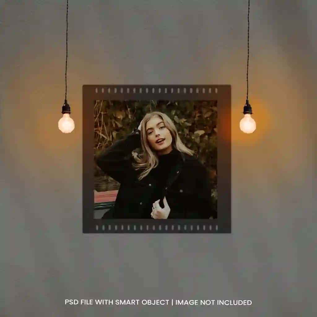 Foto ramkalar premium psd yorug'lik effektli moodboard maketi | Photo frames moodboard mockup with light effect premium psd