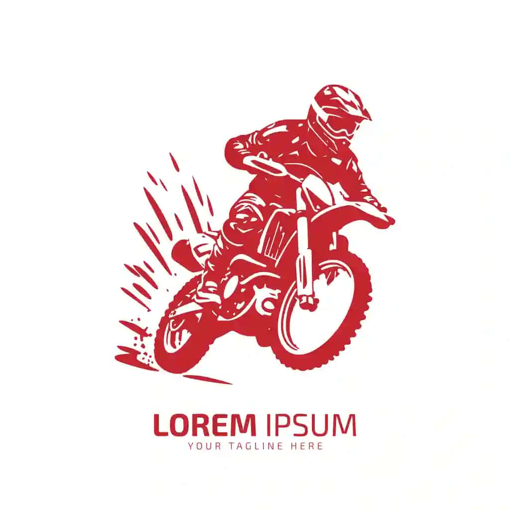Minimal mavhum logotip loy velosiped belgisi kir velosiped vektor silueti | Minimal abstract logo mud bike icon dirt bike vector silhouette
