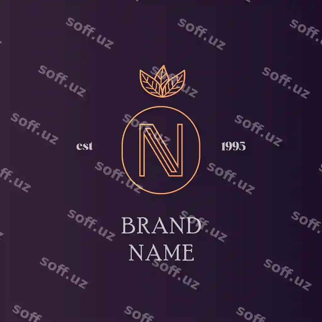 N oltin rangli hashamatli logotip | N gold luxury logo