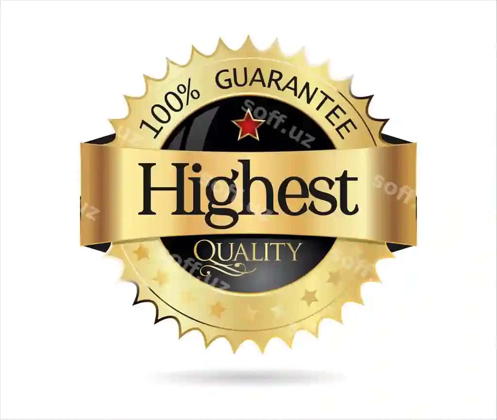 Yuqori sifatli oltin nishoni izolyatsiyalangan oq fon vektor tasviri | Premium quality golden badge isolated white background vector illustration