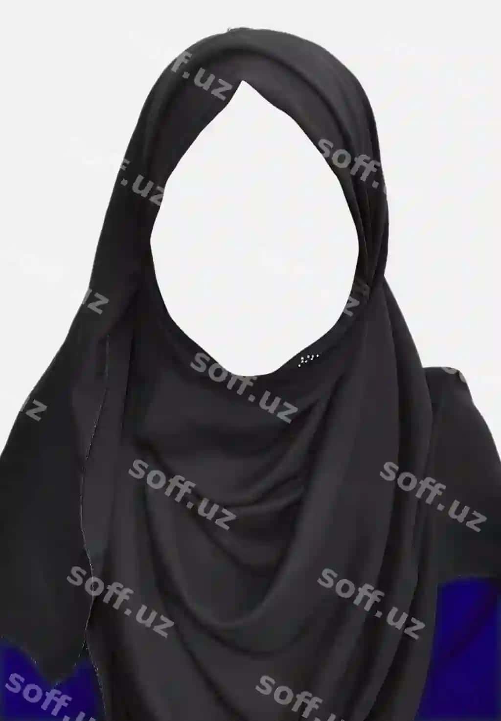 Qora yoqimli kiz hijob shabloni | Black cute girl hijab template