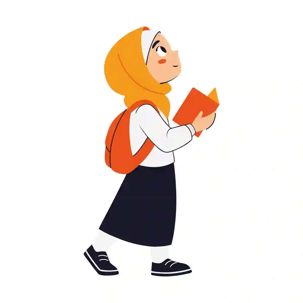 Hijob talaba yurish sinf maktab ta'lim o'rganish | Hijab student walking class school education study