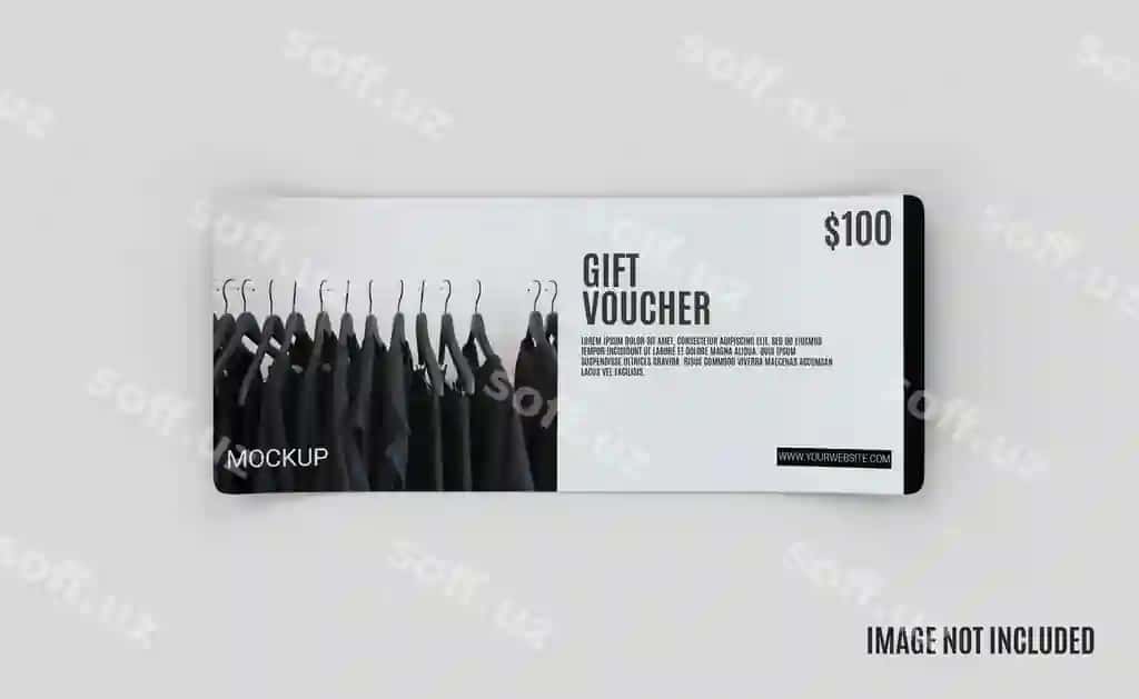 Haqiqiy vaucher maketi | Realistic voucher mockup