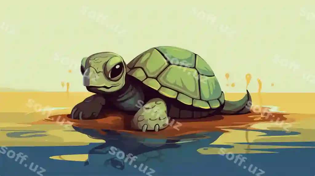 Chiroyli karykatura turt illustratsiyasi bolalar | Cute cartoon turtle illustration kids