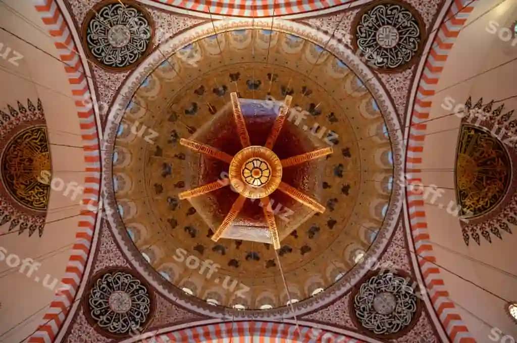 Istanbul Turkiya Yanvar Sulaymoniy masjid ichki | Istanbul turkey january suleymaniye mosque interior